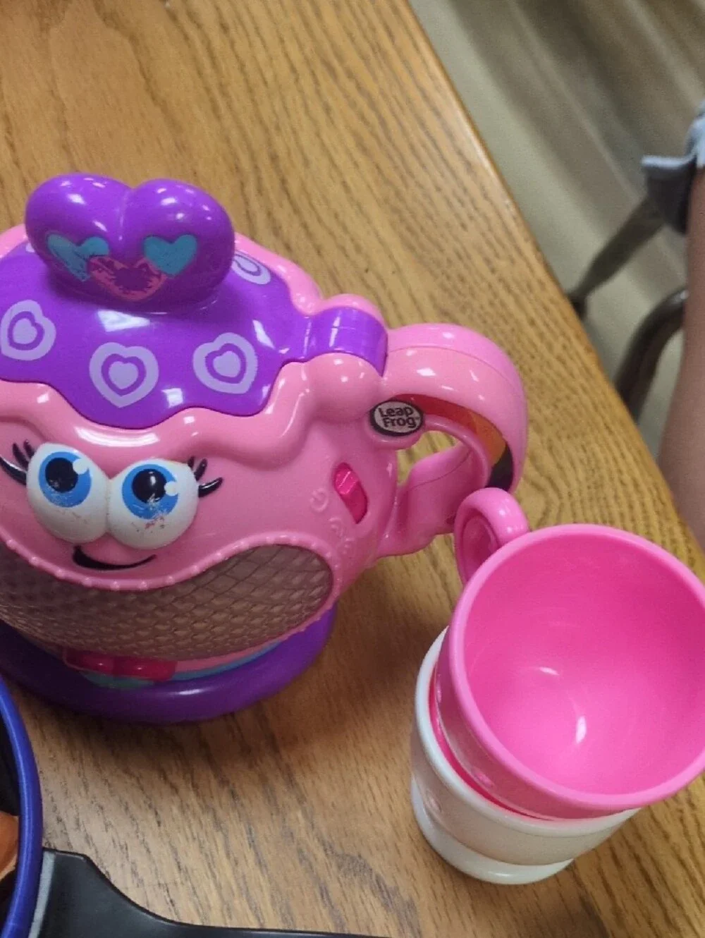 Kids Play Food Set with Pots - Pink, Yellow, Blue